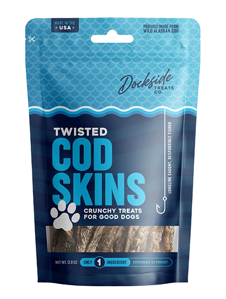 Sustainable Dehydrated Cod Skin Pet Treats