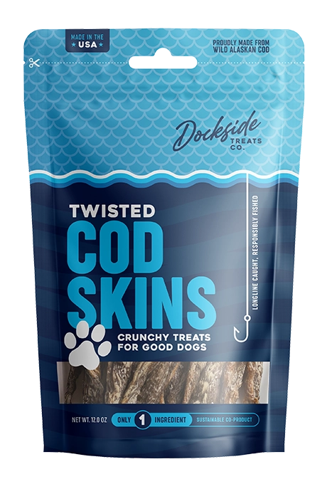 Sustainable Dehydrated Cod Skin Pet Treats