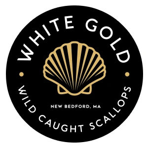 White Gold Scallop Brand