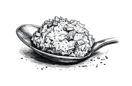 White Gold Tuna Salad on Spoon